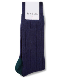 Мужские темно-синие вязаные носки от Paul Smith