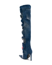 Темно-синие джинсовые ботфорты от Diesel Red Tag