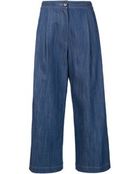 Темно-синие джинсовые брюки-кюлоты от ADAM by Adam Lippes