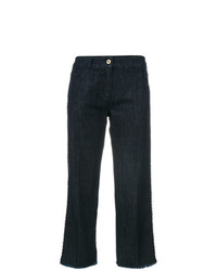 Темно-синие джинсовые брюки-кюлоты от Blumarine