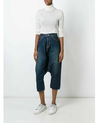 Темно-синие джинсовые брюки-кюлоты от Junya Watanabe