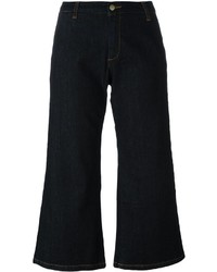 Темно-синие джинсовые брюки-кюлоты от P.A.R.O.S.H.