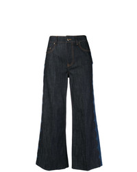Темно-синие джинсовые брюки-кюлоты от RED Valentino