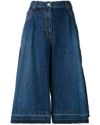 Темно-синие джинсовые брюки-кюлоты от Sacai
