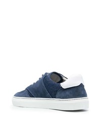Мужские темно-синие джинсовые низкие кеды от Jacob Cohen