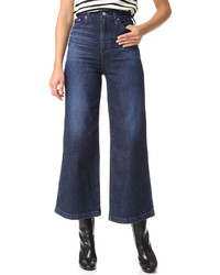 Темно-синие джинсовые широкие брюки от AG Jeans
