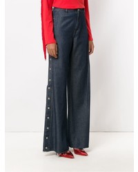 Темно-синие джинсовые широкие брюки от Nk