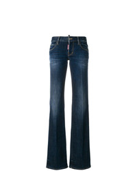 Темно-синие джинсовые широкие брюки от Dsquared2