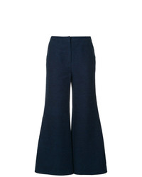 Темно-синие джинсовые широкие брюки от Goen.J