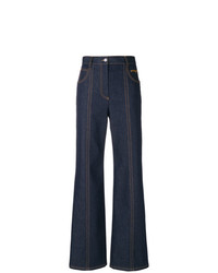 Темно-синие джинсовые широкие брюки от MSGM