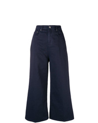Темно-синие джинсовые широкие брюки от MSGM