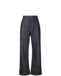 Темно-синие джинсовые широкие брюки от Sofie D'hoore