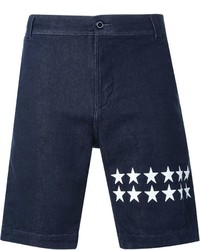 Мужские темно-синие джинсовые шорты со звездами от GUILD PRIME