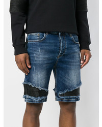 Мужские темно-синие джинсовые шорты от Frankie Morello