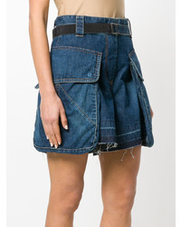 Женские темно-синие джинсовые шорты от Sacai