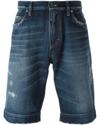 Мужские темно-синие джинсовые шорты от Dolce & Gabbana