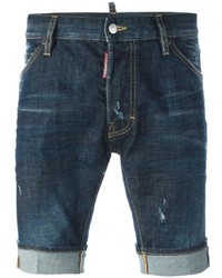 Мужские темно-синие джинсовые шорты от DSQUARED2