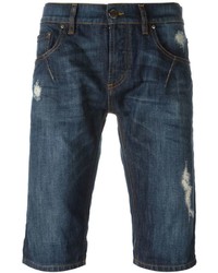 Мужские темно-синие джинсовые шорты