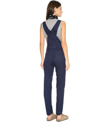 Темно-синие джинсовые штаны-комбинезон от Solid & Striped