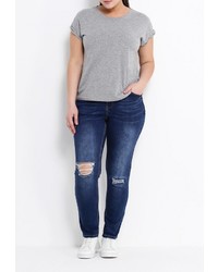 Темно-синие джинсы-бойфренды от Evans