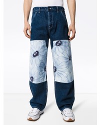 Мужские темно-синие джинсы в стиле пэчворк от Jacquemus