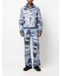 Мужские темно-синие джинсы в стиле пэчворк от Andersson Bell