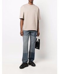 Мужские темно-синие джинсы в стиле пэчворк от 032c