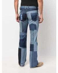 Мужские темно-синие джинсы в стиле пэчворк от Children Of The Discordance