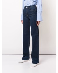 Темно-синие джинсы-клеш от 7 For All Mankind