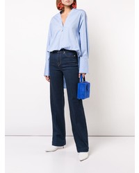 Темно-синие джинсы-клеш от 7 For All Mankind