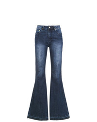 Темно-синие джинсы-клеш от Amapô