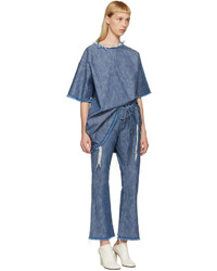 Темно-синие джинсы-клеш от MARQUES ALMEIDA