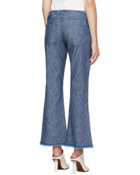 Темно-синие джинсы-клеш от MARQUES ALMEIDA