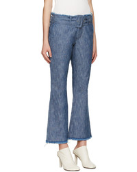 Темно-синие джинсы-клеш от MARQUES ALMEIDA