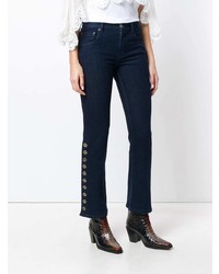 Темно-синие джинсы-клеш от Chloé