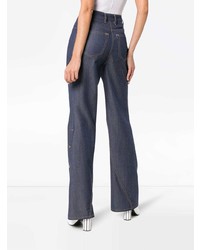 Темно-синие джинсы-клеш от Wright Le Chapelain