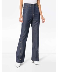 Темно-синие джинсы-клеш от Wright Le Chapelain