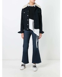 Темно-синие джинсы-клеш от J Brand