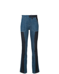 Темно-синие джинсы-клеш от Chloé