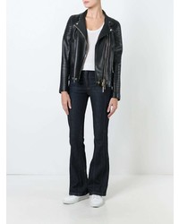 Темно-синие джинсы-клеш от Givenchy