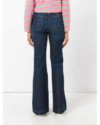 Темно-синие джинсы-клеш от Armani Jeans