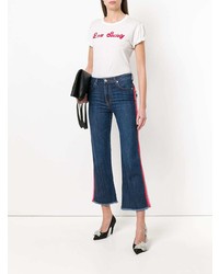 Темно-синие джинсы-клеш от MSGM