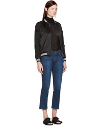 Темно-синие джинсы-клеш от Frame