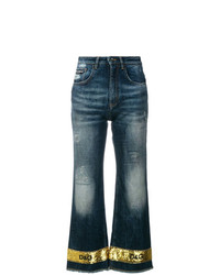 Темно-синие джинсы-клеш от Dolce & Gabbana