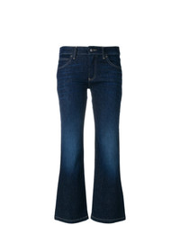 Темно-синие джинсы-клеш от Emporio Armani