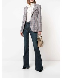 Темно-синие джинсы-клеш от Veronica Beard