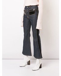 Темно-синие джинсы-клеш от Ellery