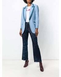 Темно-синие джинсы-клеш от Sonia Rykiel