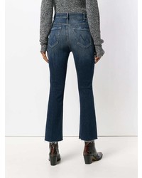 Темно-синие джинсы-клеш от Mother