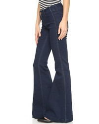 Темно-синие джинсы-клеш от Free People